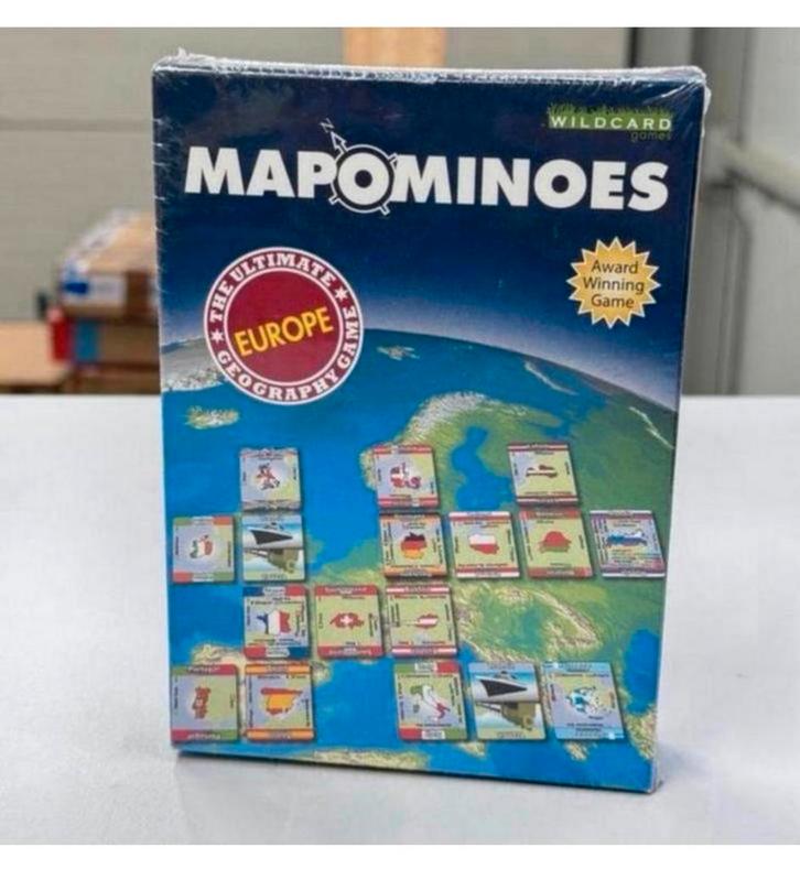 Mapominoes Europe - aardrijkskunde kaartspel NIEUW card game, Hobby en Vrije tijd, Gezelschapsspellen | Kaartspellen, Nieuw, Een of twee spelers