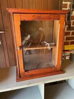 klein apotheek vestiaire vitrine kastje hout kapel retro, Ophalen, Huis en Inrichting