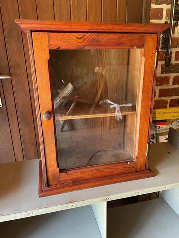klein apotheek vestiaire vitrine kastje hout kapel retro, Enlèvement, Maison et Meubles