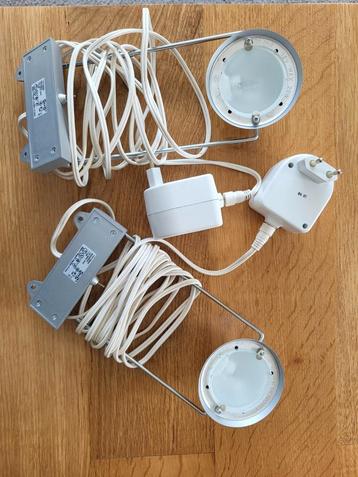 2 lampes appliques ikea argenté, Enlèvement ou Envoi, Comme neuf