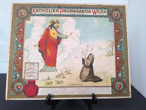 Zeldzame lithografie 'Diploma Katholiek Propaganda Werk'1927, Antiek en Kunst, Kunst | Litho's en Zeefdrukken, Ophalen of Verzenden