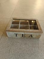 Houten theedoos, Enlèvement, Utilisé