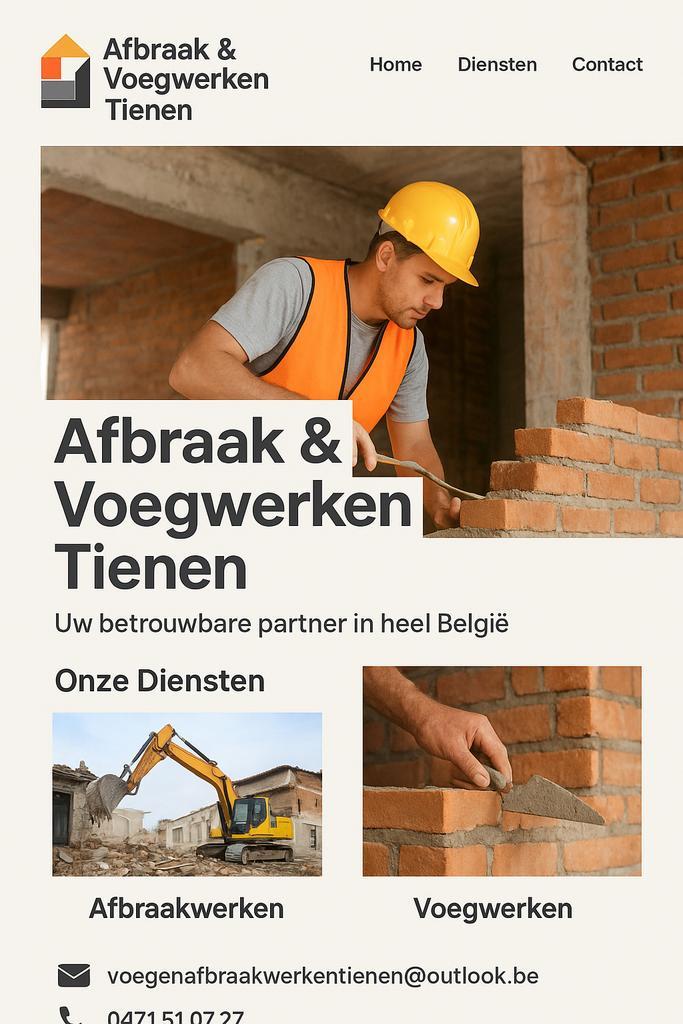 Afbraak- & Voegwerken nodig? Wij klaren de klus!, Vacatures, Vacatures | Bouwnijverheid, Vanaf 1 jaar, Overige vormen