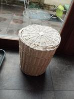 Rotan linnenmand 35 cm hoog 32 cm diameter, Ophalen, Mand, Rond, Zo goed als nieuw