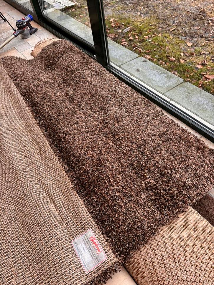 Tapijten in bruin en beige, Huis en Inrichting, Stoffering | Tapijten en Vloerkleden, Zo goed als nieuw, Beige, Ophalen