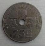 Oud muntstuk 25 cent, Postzegels en Munten, Munten | België, Tin, Ophalen of Verzenden, Losse munt