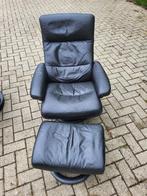 1 Stressless zetel met voetbank, Huis en Inrichting, Ophalen, Gebruikt, Leer