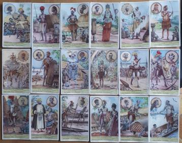 LIEBIG 18 VICTORIAN FIGURINES Stammen van Belg.Congo SG 1626 beschikbaar voor biedingen