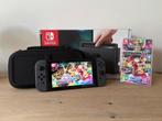 Nintendo Switch + Etui & Screen shield + Mario Kart 8 Deluxe, Ophalen, Met 2 controllers, Switch Original, Gebruikt