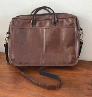 Merk Solier Lederen laptoptas kleur bruin beschikbaar voor biedingen