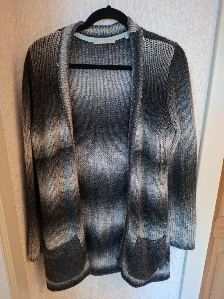 Broadway NYC Fashion Cardigan - Chunky Knit Ombre, Kleding | Dames, Truien en Vesten, Zo goed als nieuw, Maat 38/40 (M), Zwart