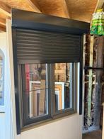 Raam met vliegenraam en rolluik, Doe-het-zelf en Bouw, Raamkozijnen en Schuifdeuren, Kunststof, Raamkozijn, Nieuw, 150 tot 225 cm