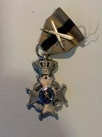 Zilveren Ridder leopold 2 Orde, Ophalen of Verzenden, Landmacht, Lintje, Medaille of Wings