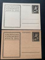 2 Duitse postkaarten 1942, 1940 tot 1960, Duitsland, Ongelopen, Ophalen of Verzenden