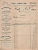 1905 : ## Distillerie et raffinerie Verburgh Frères, BXL. ##, Oude facturen., Utilisé, Enlèvement ou Envoi