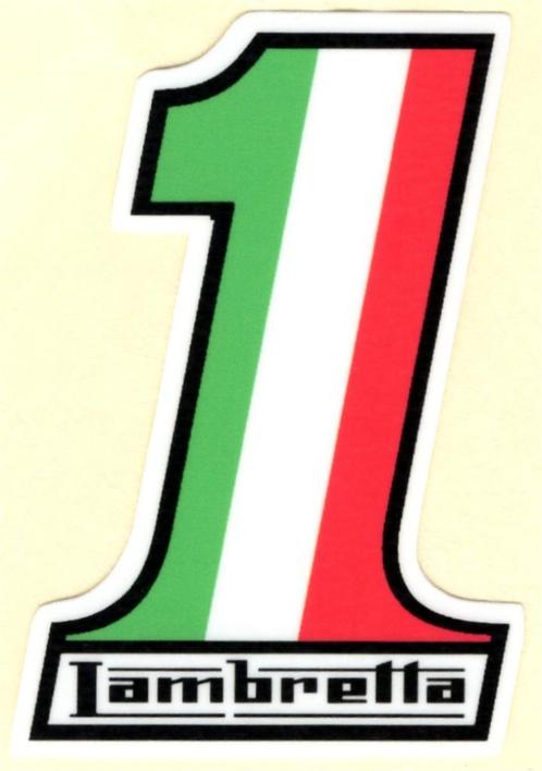 Lambretta Nr. 1 sticker #6, Motoren, Accessoires | Stickers, Verzenden