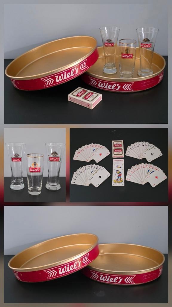 Set Wiel's bier reclame, Verzamelen, Biermerken, Ophalen of Verzenden