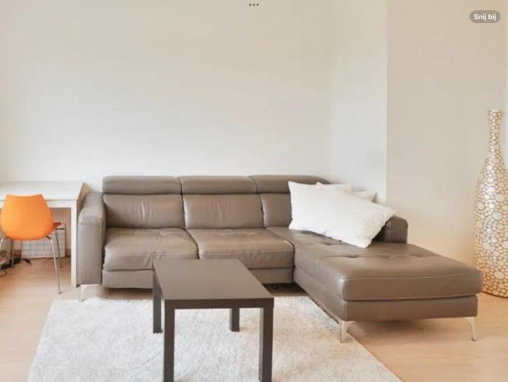 Salon, Huis en Inrichting, Zetels | Zetels, Zo goed als nieuw, Hoekbank, Vierpersoons of meer, 200 tot 250 cm, 75 tot 100 cm, Leer