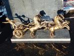 antiek beeld van Romeinse strijdwagen met paarden, Antiek en Kunst, Kunst | Beelden en Houtsnijwerken, Ophalen of Verzenden