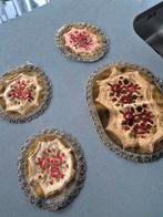 4 vintage fluwelen doekjes, Antiek en Kunst, Ophalen