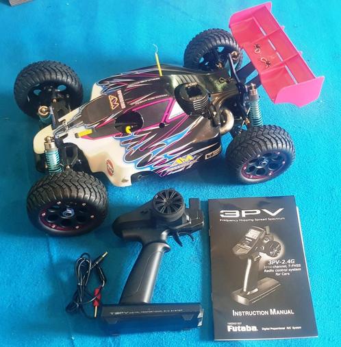 Kyosho Inferno NEO met een snelle GM Nitro bull .28 (4.6cc), Hobby en Vrije tijd, Modelbouw | Radiografisch | Auto's, Gebruikt