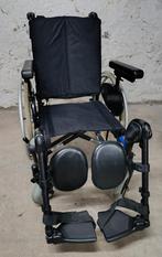 Chaise roulante pliable Breezy Rubix 2 bleue + accessoires., Diversen, Ophalen, Gebruikt