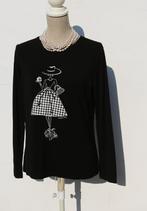Prachtig Caroline Biss T40 zwart t-shirt met lange mouwen, Maat 38/40 (M), Zwart, Nieuw, Ophalen of Verzenden