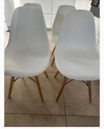 4 witte stoelen, Huis en Inrichting, Ophalen, Overige materialen, Gebruikt, Wit