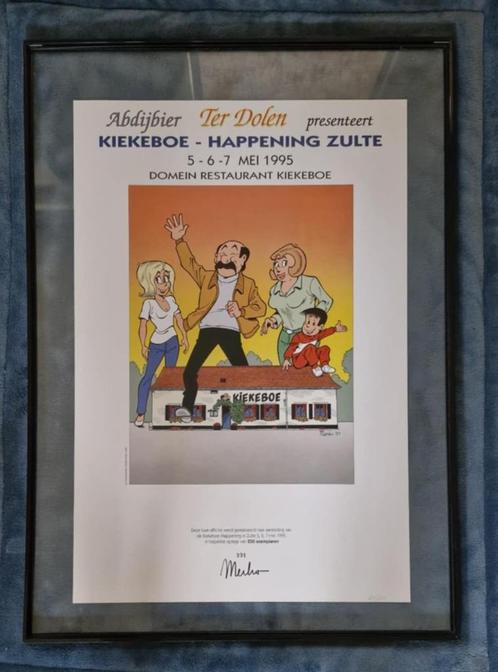 Kiekeboe genummerd poster - krant - folder, Verzamelen, Stripfiguren, Ophalen of Verzenden