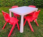 Tafeltje en 4 stoelen kinderen, Ophalen, Zo goed als nieuw