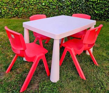Tafeltje en 4 stoelen kinderen beschikbaar voor biedingen