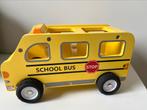 Houten gele schoolbus, Kinderen en Baby's, Speelgoed |Speelgoedvoertuigen, Ophalen, Gebruikt