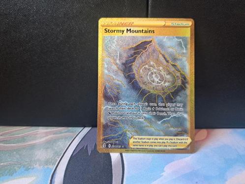 Stormy mountains gold card, Hobby en Vrije tijd, Verzamelkaartspellen | Pokémon, Gebruikt, Losse kaart, Foil, Ophalen of Verzenden