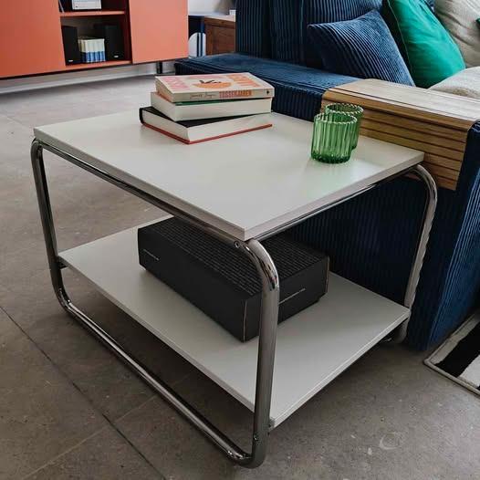 IKEA BAGGBODA tafeltje, wit, 71x50 cm, Huis en Inrichting, Tafels | Salontafels, Nieuw, Rechthoekig, Ophalen