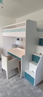 Hoogslaper met bureau en kast, Kinderen en Baby's, Ophalen, Zo goed als nieuw, Hoogslaper