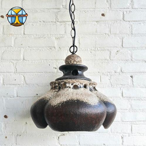 Vintage keramieken hanglamp (Duits) brutalistische lamp, Huis en Inrichting, Lampen | Hanglampen, Zo goed als nieuw, Overige materialen