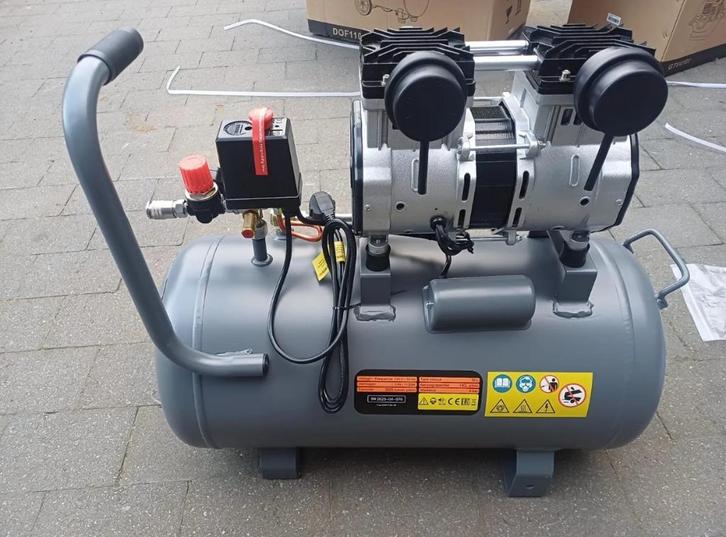 Kibani stille compressor 50l, Doe-het-zelf en Bouw, Compressors, Nieuw, 6 tot 10 bar, 25 tot 100 liter, Minder dan 200 liter/min