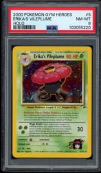 Erika's Vileplume Holo PSA 8 - 5/132 - Gym Heroes 2000, Hobby en Vrije tijd, Verzamelkaartspellen | Pokémon, Verzenden, Zo goed als nieuw