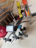 Fitnessbank met gewichten 74kg, Sport en Fitness, Fitnessmaterialen, Ophalen of Verzenden, Gebruikt, Fitnessbank