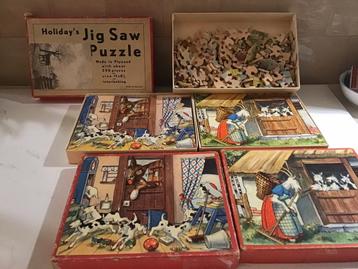 Vintage puzzels 3 stuks  beschikbaar voor biedingen