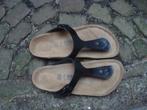Gratis verzenden luxe zwarte leren gizeh birkenstocks mt 39, Kleding | Dames, Slippers, Verzenden, Zwart, Nieuw