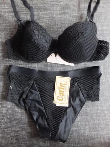 bh + slip, Corine exclusive, Enlèvement, Noir, Ensemble
