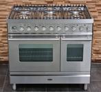 🔥Luxe Fornuis Boretti 90 cm RVS 6 pits GASOVEN 2 ovens, 60 cm of meer, 5 kookzones of meer, Vrijstaand, 90 tot 95 cm