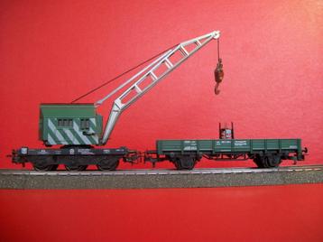 MÄRKLIN spoorkraan met platformwagen - H0 - 1:87 beschikbaar voor biedingen