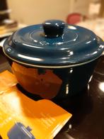 Ovenpot/ cocotte merk Fontignac, blauw, keramiek, Huis en Inrichting, Keuken | Potten en Pannen, Ophalen of Verzenden, Zo goed als nieuw