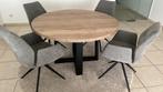 Ronde tafel +4stoelen nieuw, Ophalen, 100 tot 150 cm, Rond, Nieuw