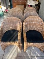 6 landelijke rotan stoelen, Osier ou Rotin, Comme neuf, Enlèvement, Cinq, Six Chaises ou plus
