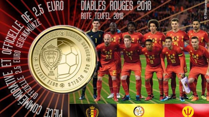 2,5 euro Belgie 2018 : Rode Duivels, Postzegels en Munten, Munten | Europa | Euromunten, Losse munt, Overige waardes, België, Ophalen of Verzenden