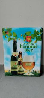 Metalen reclamebord Poperingse hommelbier, Verzamelen, Biermerken, Ophalen of Verzenden, Zo goed als nieuw