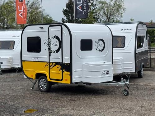 ✅CARAVAN - PIXEL - GEEL - NIEUW - ALKO - 440KG - 2PERSOONS, Caravans en Kamperen, Caravans, Bedrijf, tot en met 2, tot 500 kg